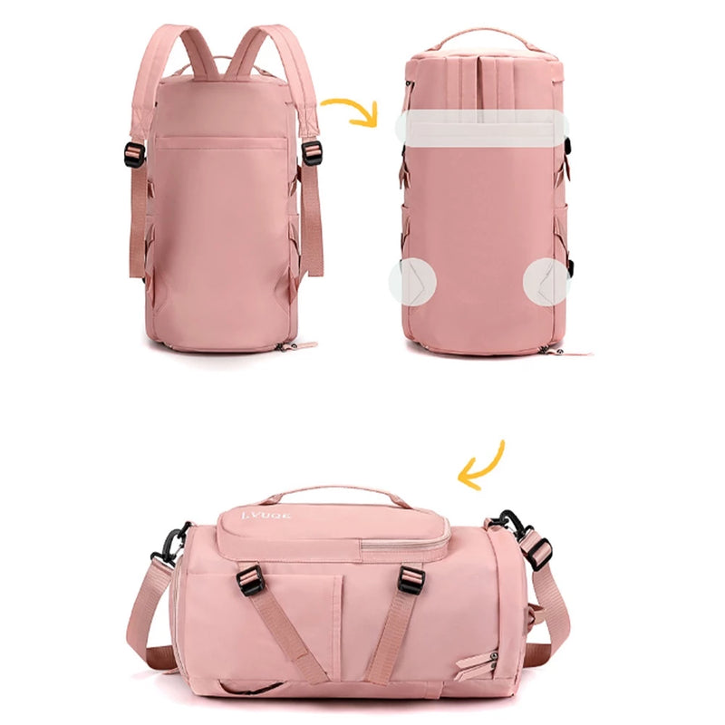 Mochila Bolsa De Viagem Academia Sport Com Bolso Impermeável Espaço Calçados Alça Lateral 30L Capacidade