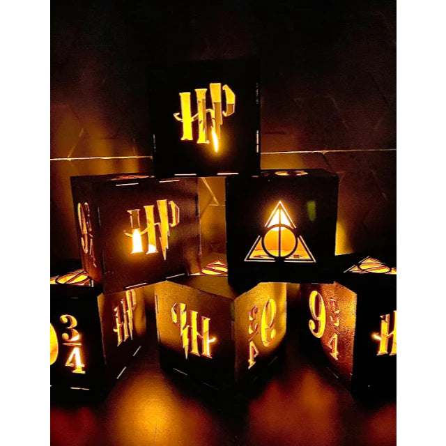 Luminaria Harry Potter/ Com Vela Eletrônica 10X10