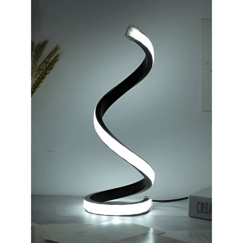 Luminária Abajur De Mesa 12w Espiral Minimalista Liga na Tomada