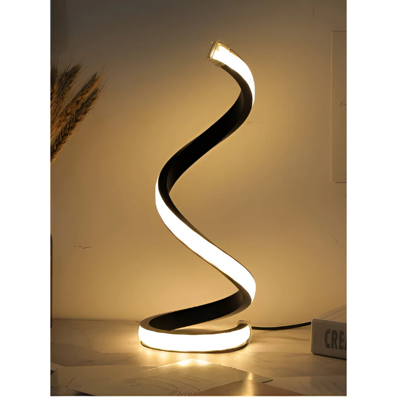 Luminária Abajur De Mesa 12w Espiral Minimalista Liga na Tomada